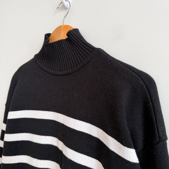 ZARA • Striped Knit Sweater in Black/White - Picture 5 of 12